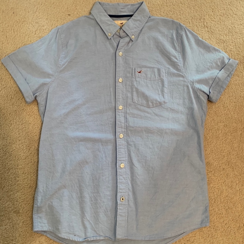 Men’s Hollister blue button down shirt size L